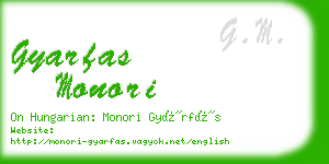 gyarfas monori business card